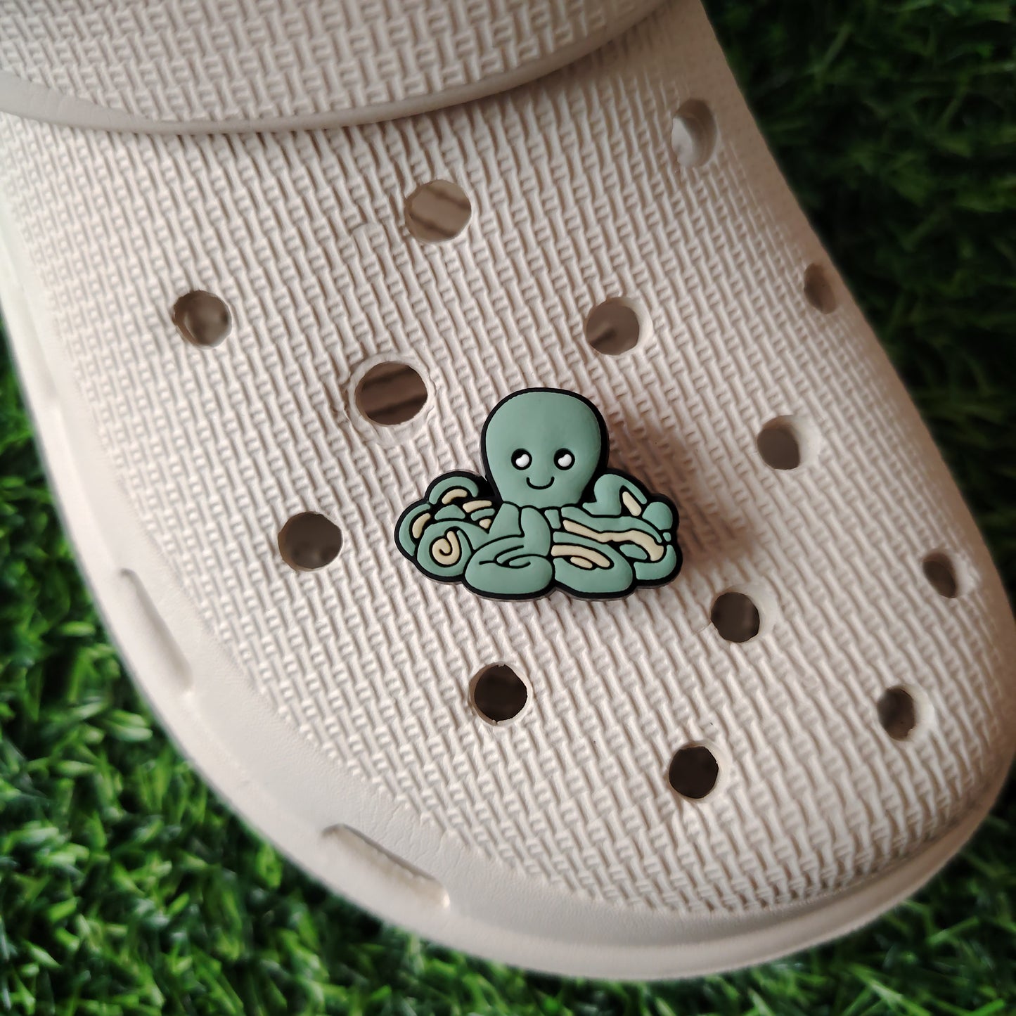 Cute Green Octopus Croc Charm