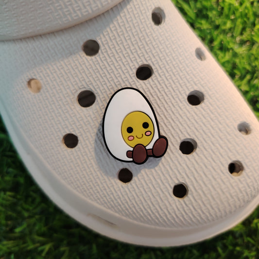 Cute Egg Croc Charm with Rosy Cheeks