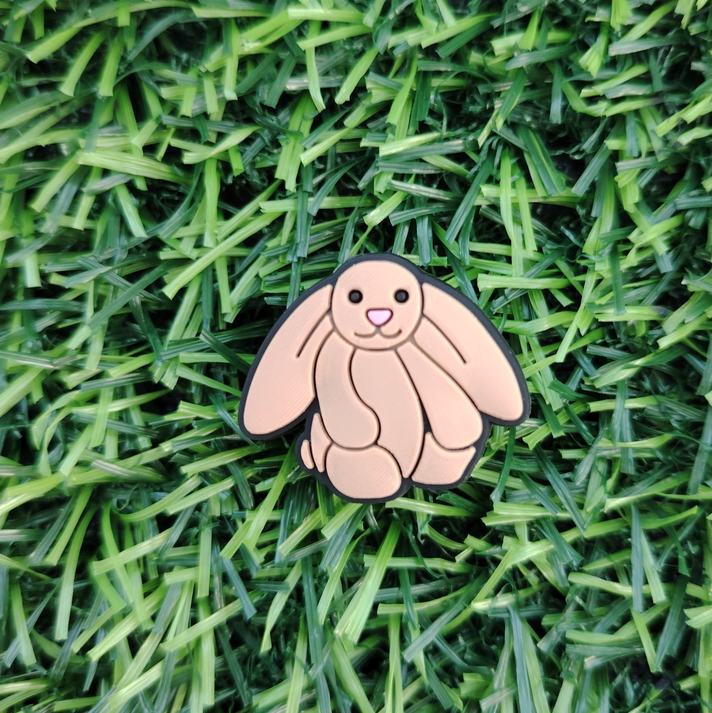 Cute Bunny Croc Charm Beige