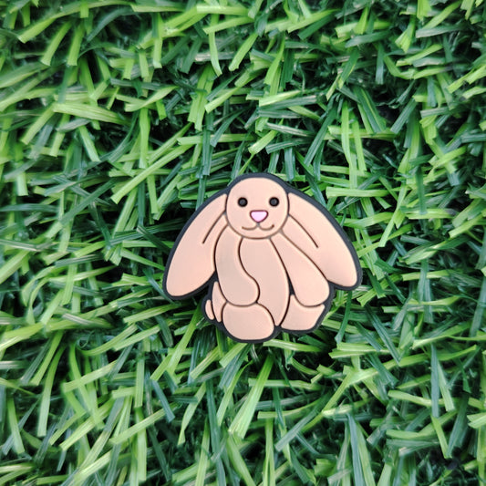 Cute Bunny Croc Charm Beige