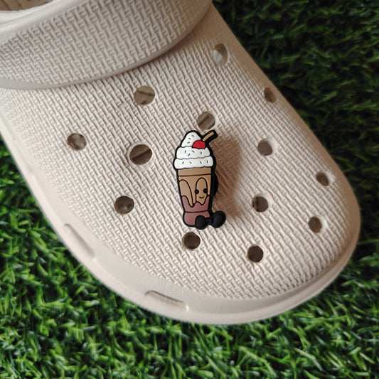 Cute Chocolate Milkshake Croc Charm