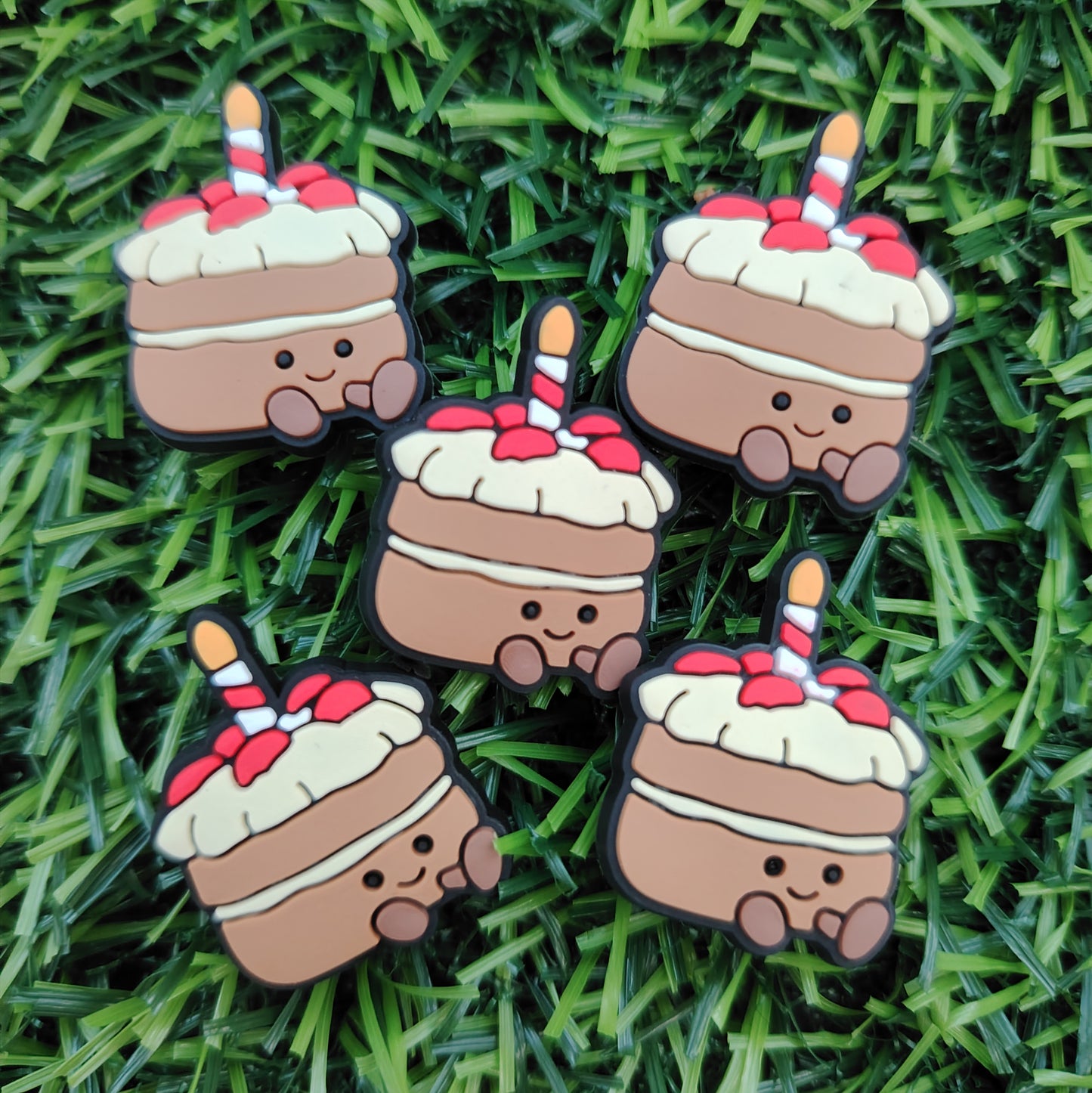Cute Strawberry Birthday Cake Croc Charm