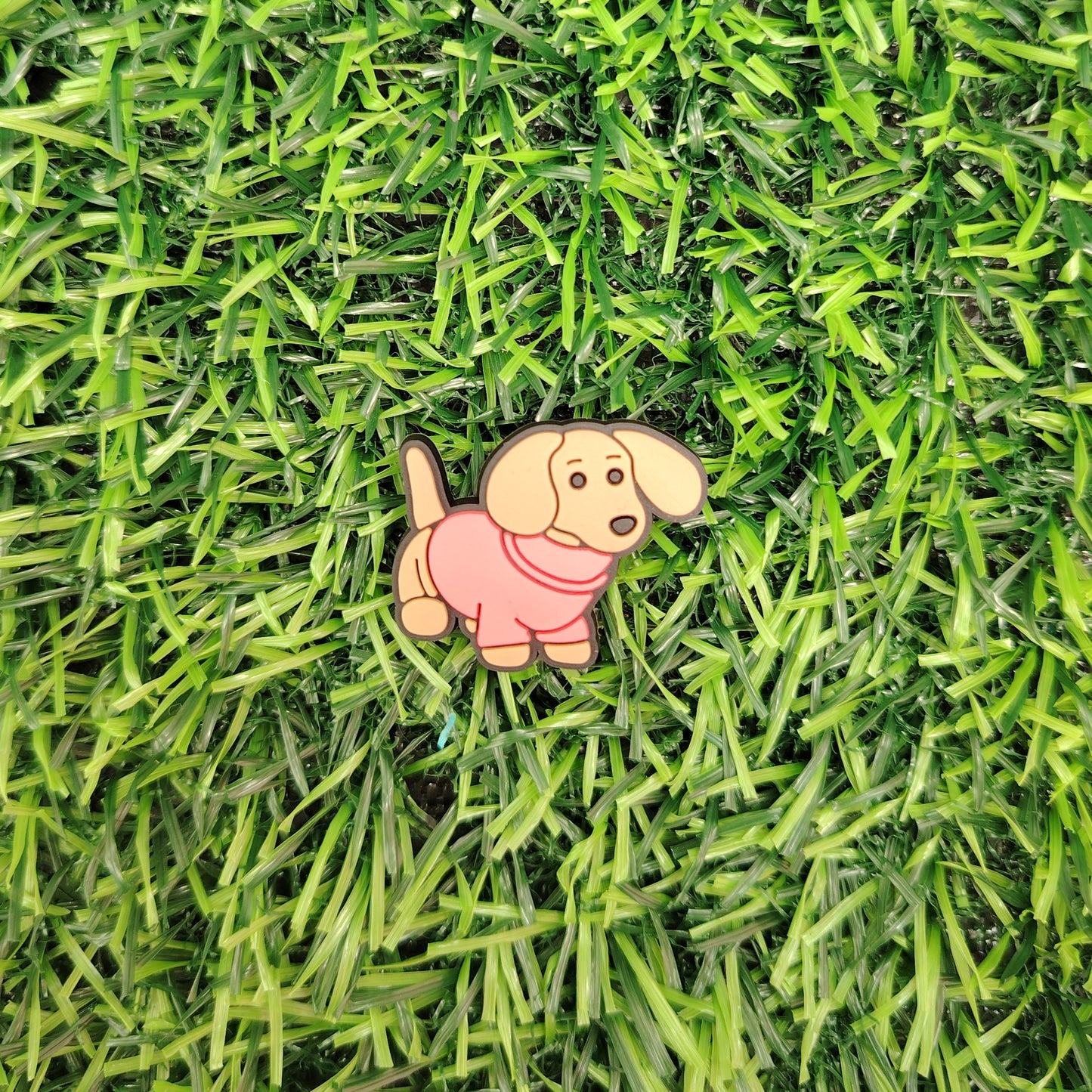 Sausage Dog in a Sweater Croc Charm