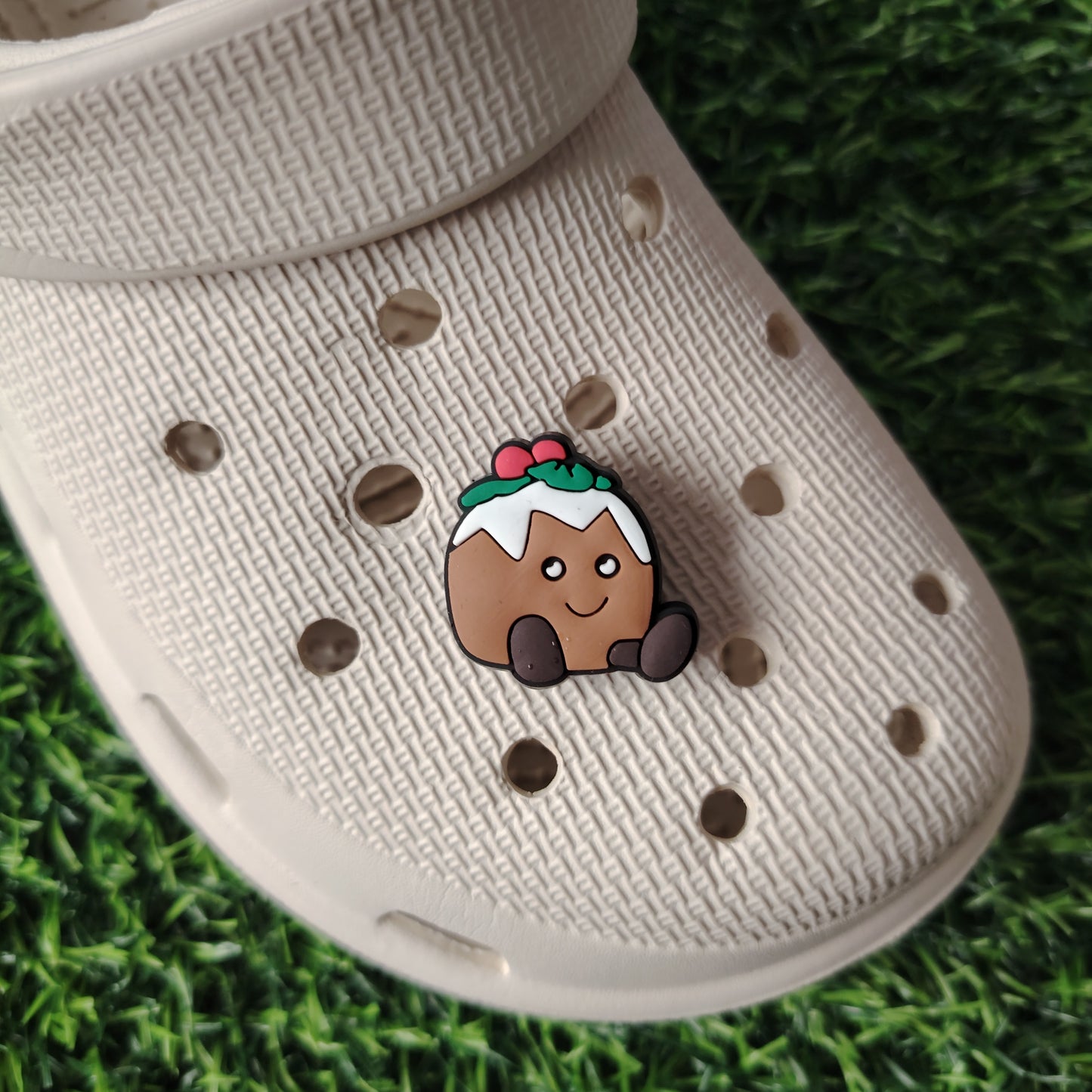 Cute Christmas Pudding Croc Charm