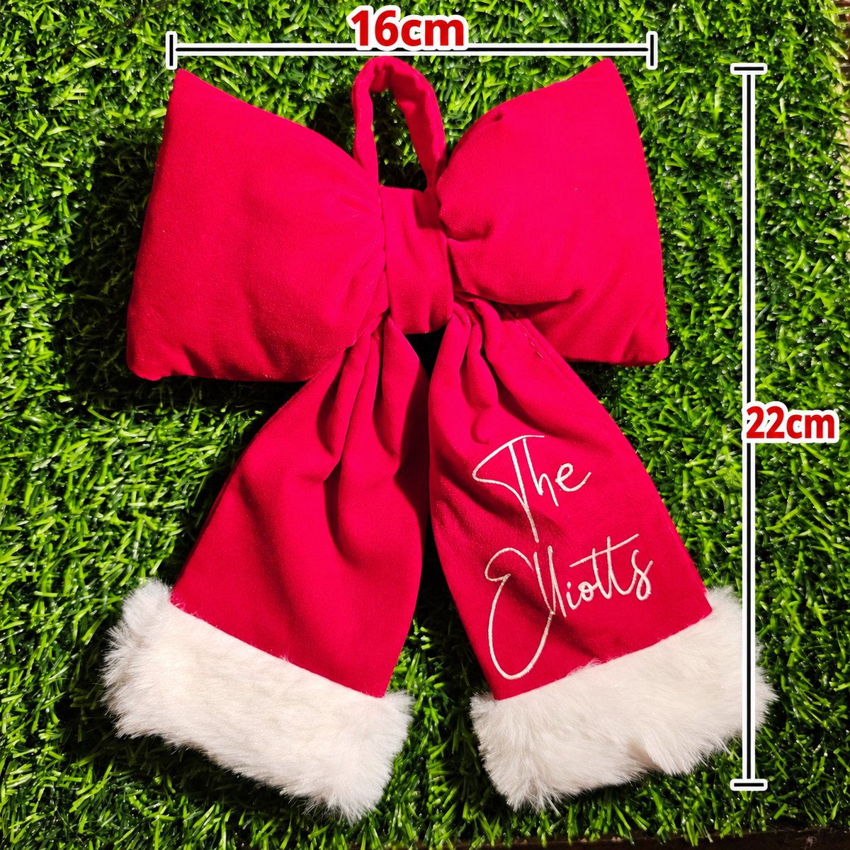 Gorgeous Personalised Red Christmas Bow 🎅🏼✨🎀