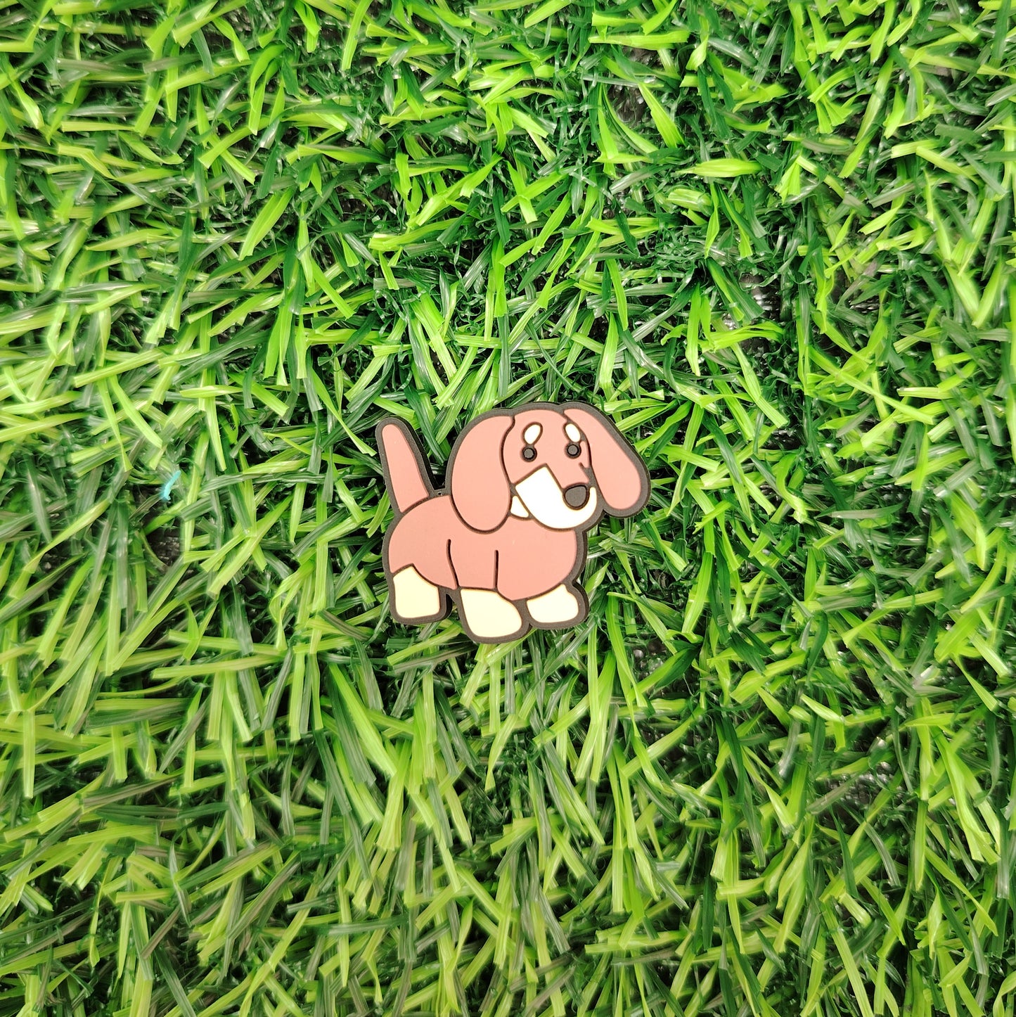 Cute Brown Sausage Dog Croc Charm