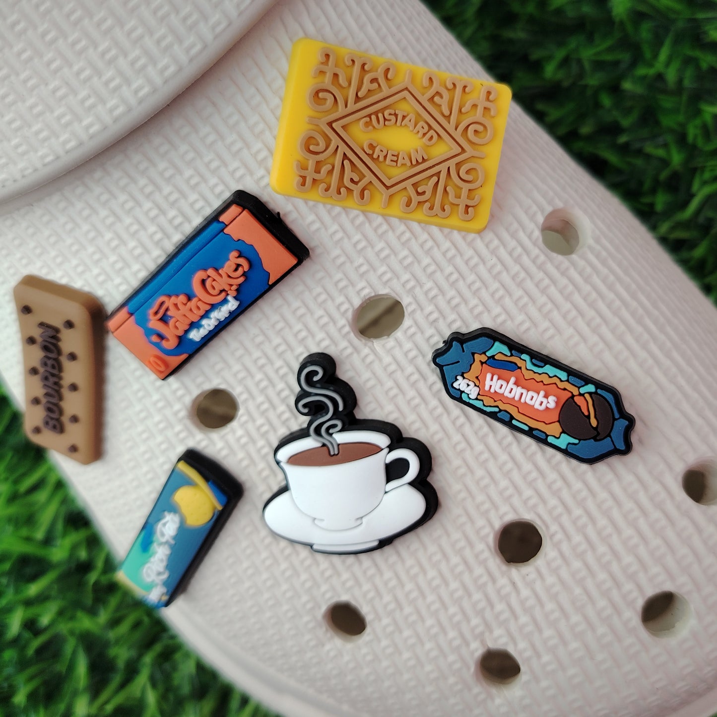 Tea and Biscuit Lover Croc Charms