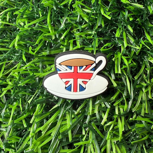 British Cup Of Tea Croc Charm