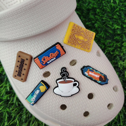 Tea and Biscuit Lover Croc Charms