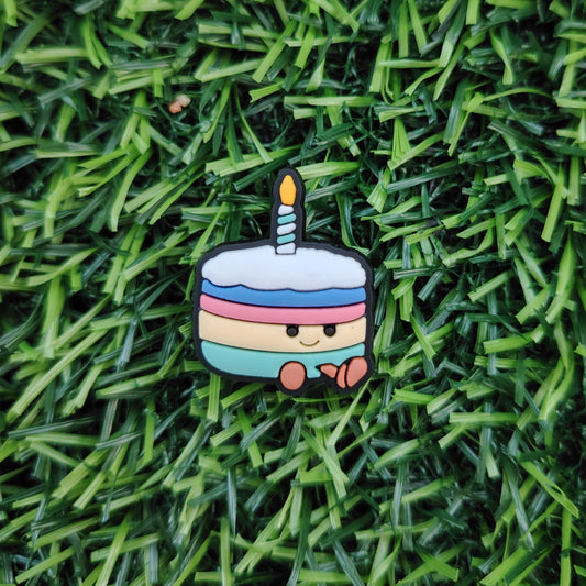 Rainbow Birthday Cake Shoe Charm