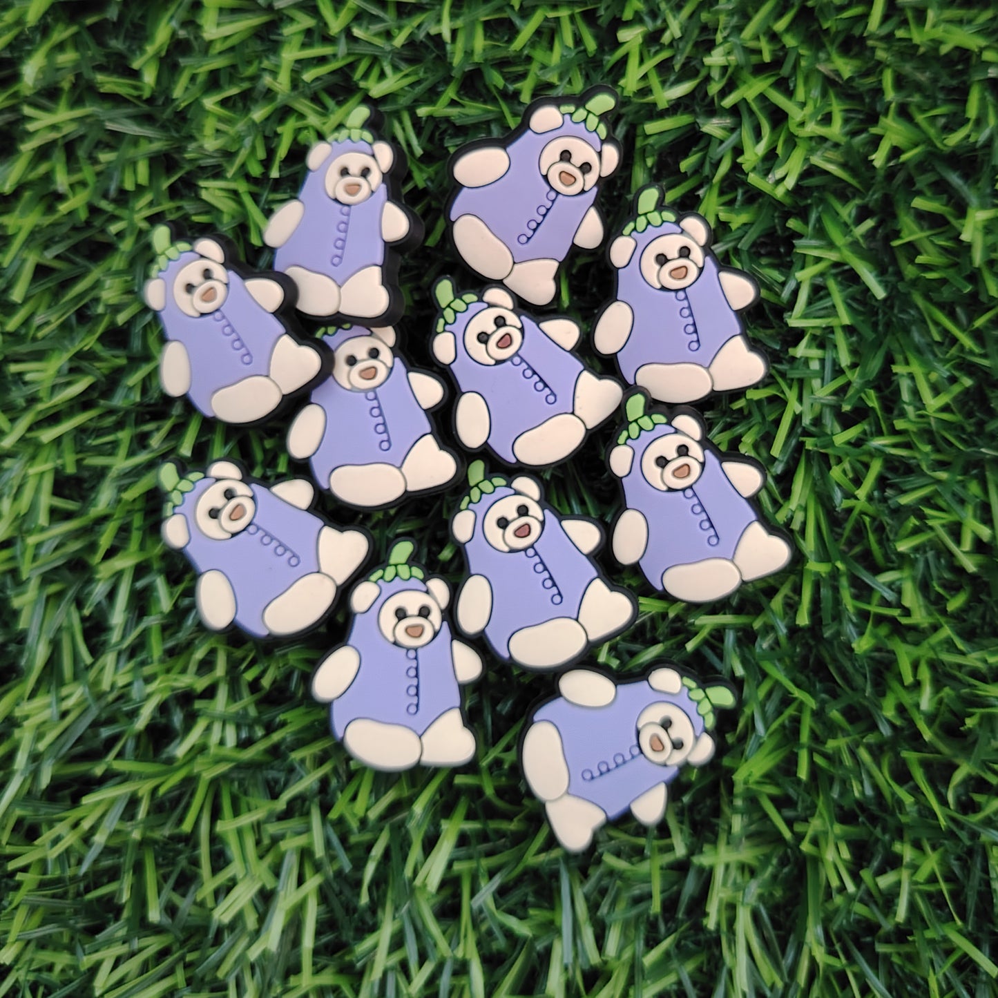 Bartholomew Bear Aubergine Shoe Charm