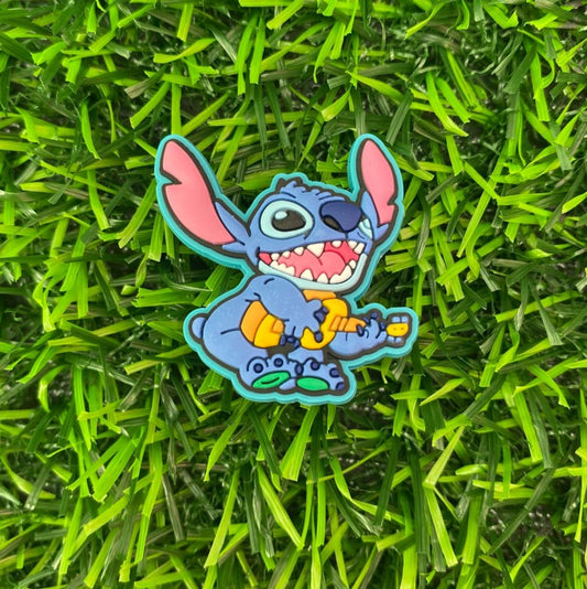 Stitch Playing the Ukulele Croc Charm