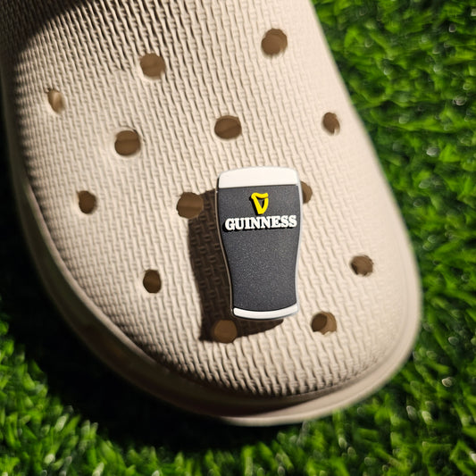 Pint of Guinness Croc charm