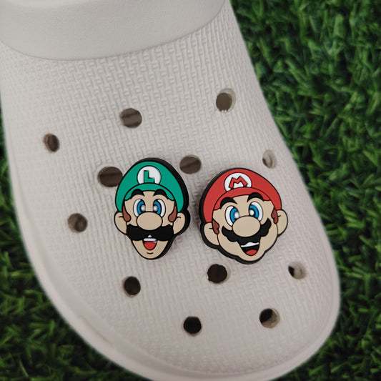 Mario & Luigi Croc Charm Bundle