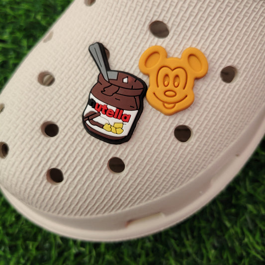 Mickey Waffle & Nutella Croc Charm Bundle