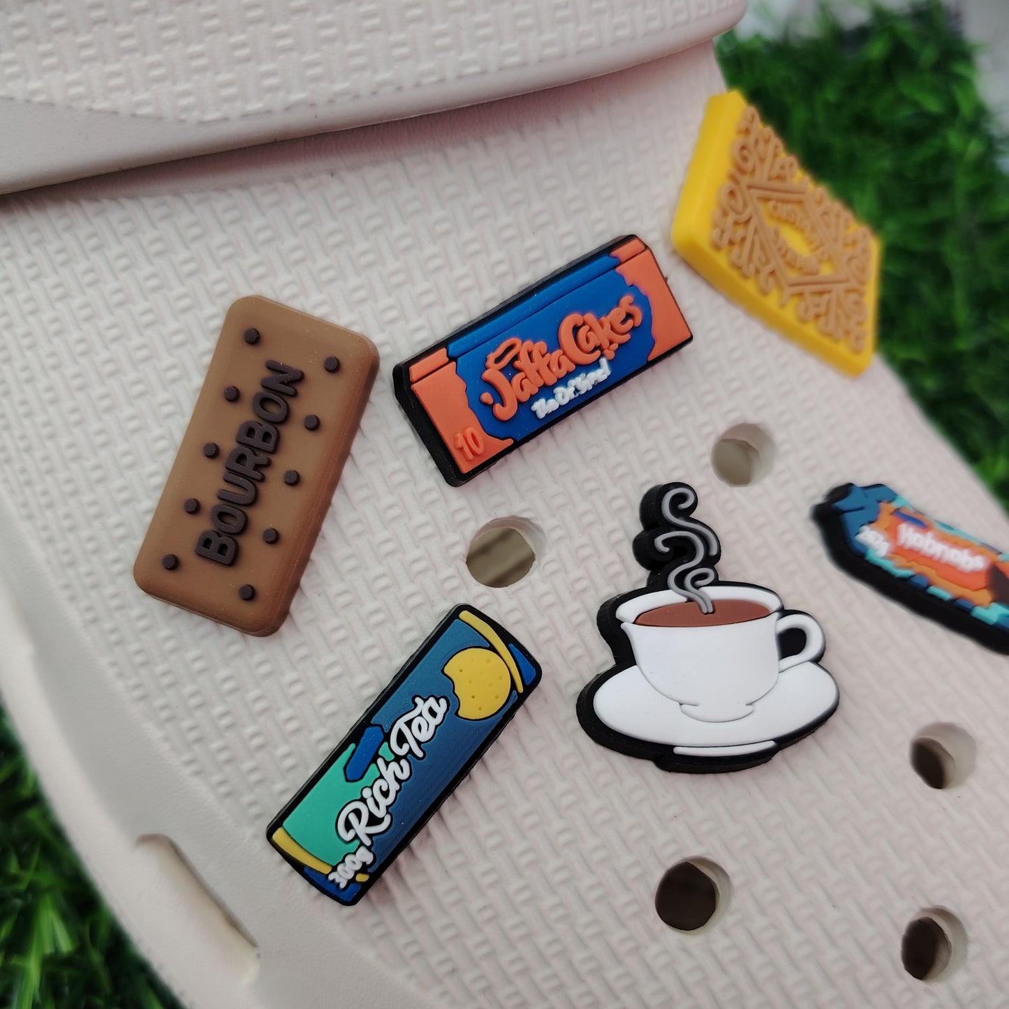 Tea and Biscuit Lover Croc Charms