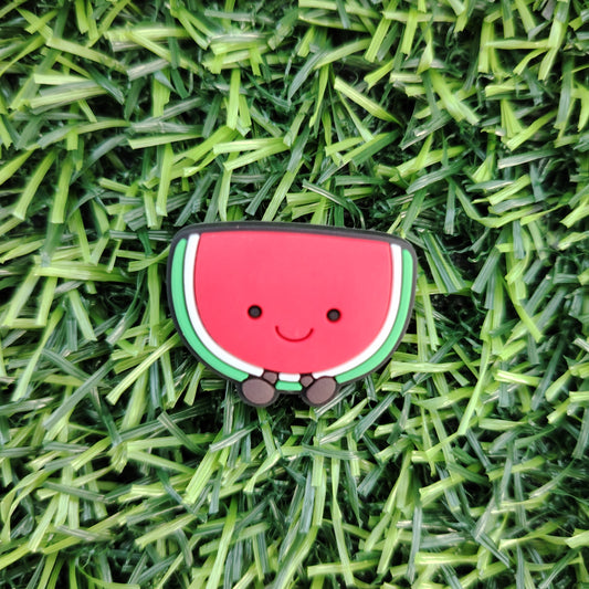 Watermelon slice shoe charm