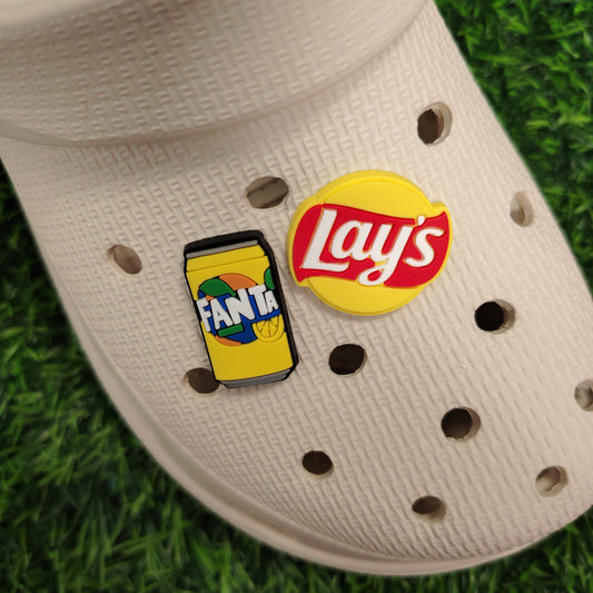 Fanta Lemon & Lays Croc Charms