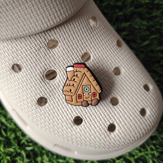 Cute Gingerbread House Croc Charm