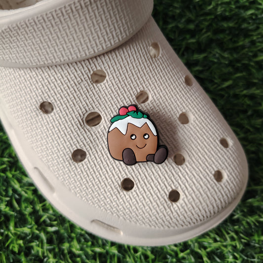 Cute Christmas Pudding Croc Charm