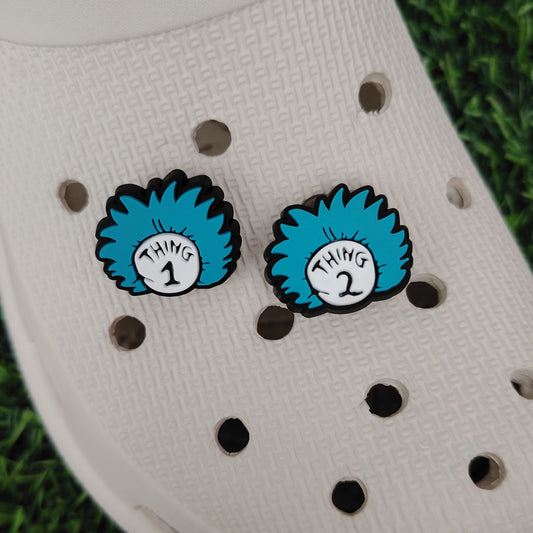 Thing 1 and Thing 2 Croc Charm Bundle